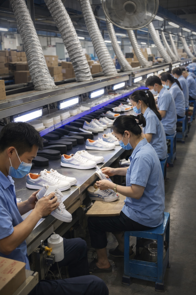 Cementing Application in Full Shoe Assembly Line