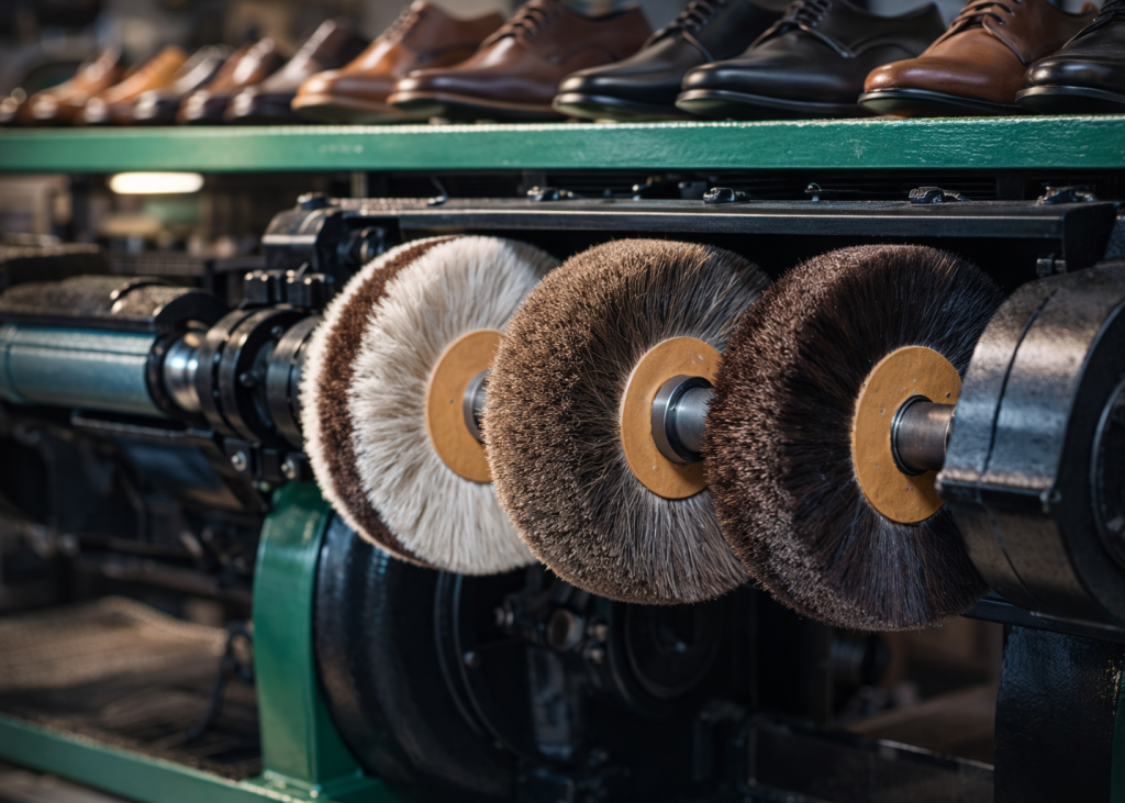 Different types of Brushes used for Finishing Leather Footwear