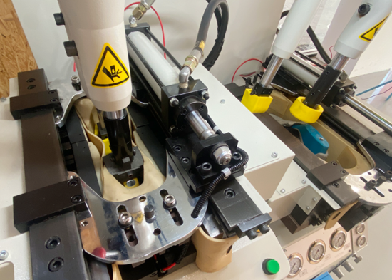 Close up View of Outsole Pressing Machine