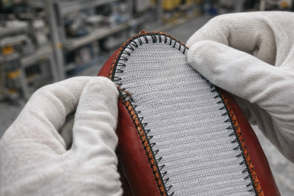 Quality inspection of Strobel Stitched Upper