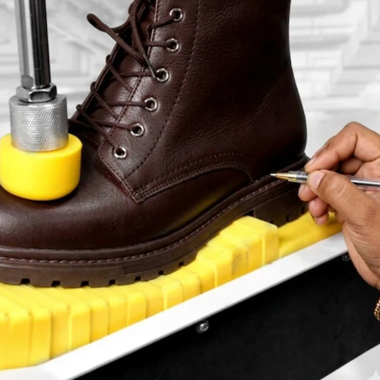 Manual outsole marking operation in footwear manufacturing