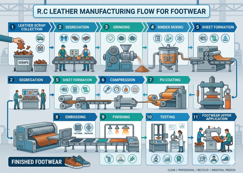 R.C (Reconstituted) Leather Flow Chart Process