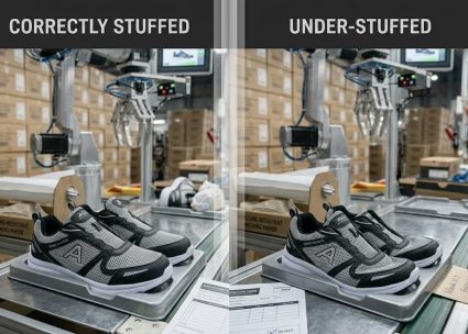 Comparison of proper and improper paper stuffing results