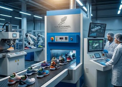 Footwear chilling tunnel conveyor system