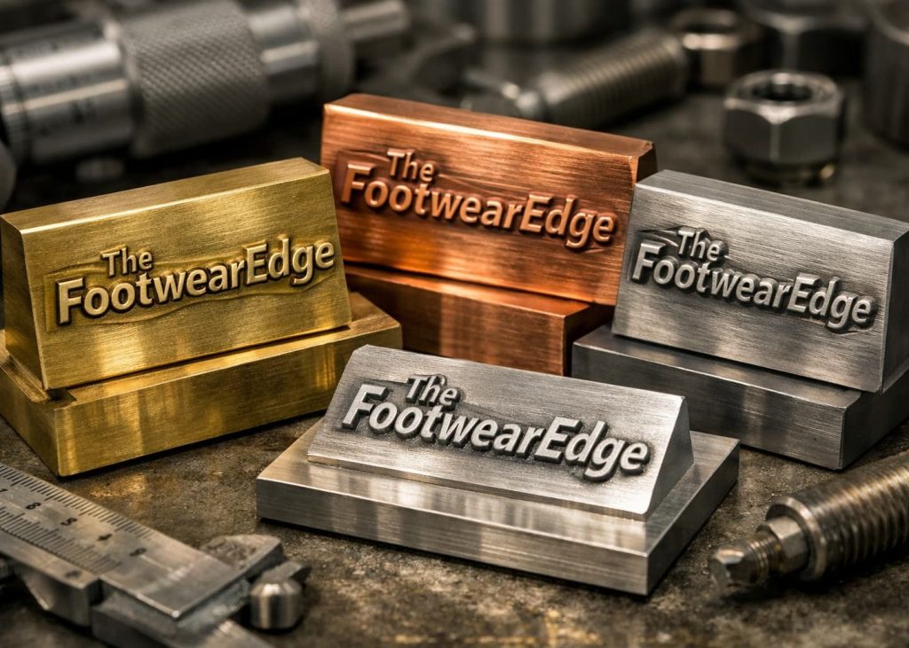 Embossing die materials used in footwear manufacturing.