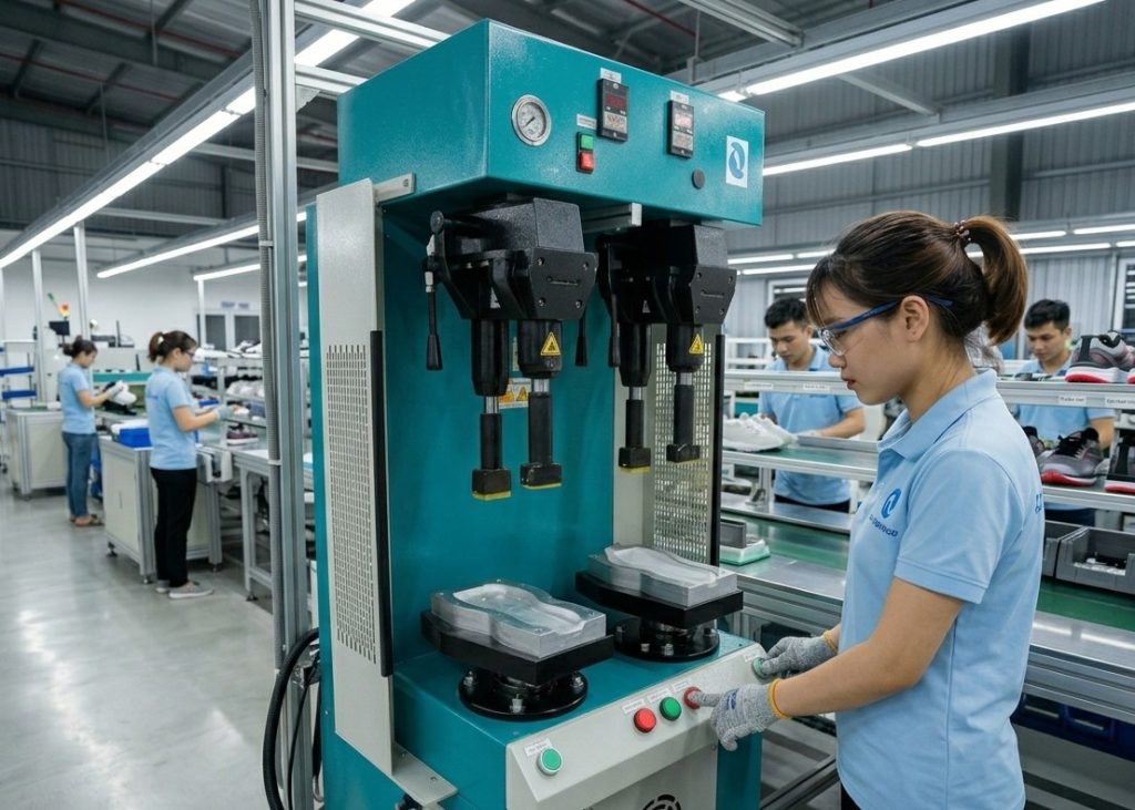 Hydraulic outsole pressing machine