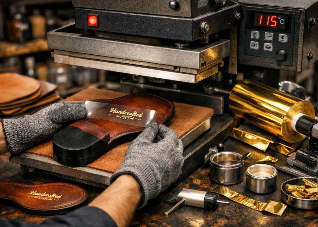 Transfer foil branding process.