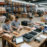 Footwear factory incoming inspection of outsole components.