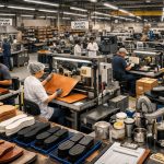 Outsole manufacturing department in a modern footwear factory