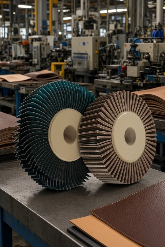 Leather wheels for outsole padding.