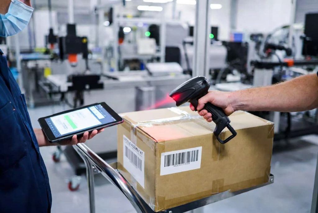 Barcode verification during kitting operations