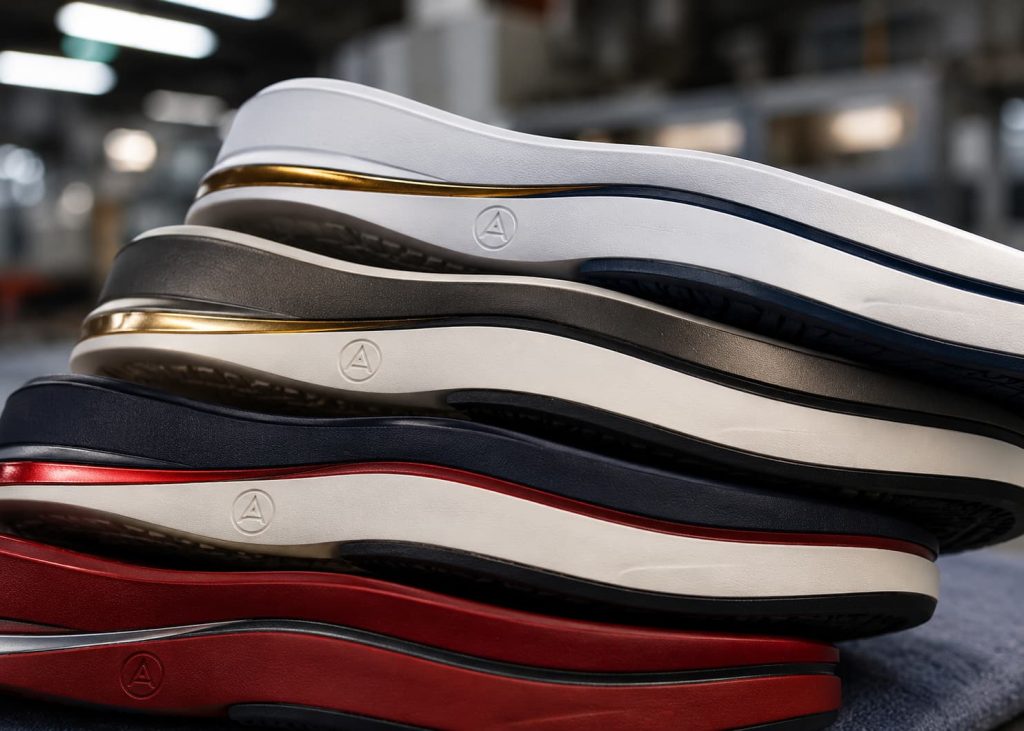 Decorative painted outsole with premium color highlights.