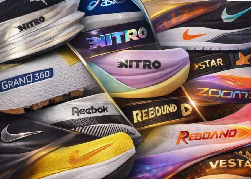 Collage of Transfer Foil used in Different Brands in Outsole