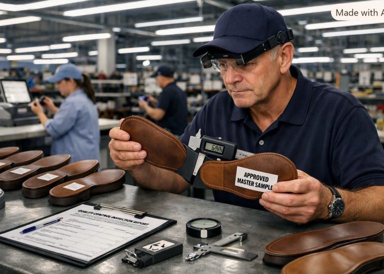 Stage Inspection II assembly inspection process flow in footwear outsole manufacturing