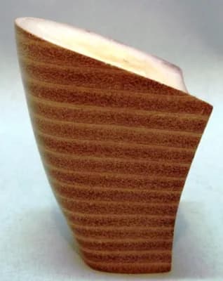 ABS moulded heel with leather veneer / Stacked Leather Cover