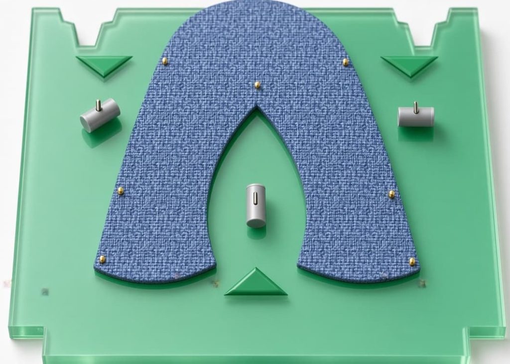 Fabric Placed on the Base Plate