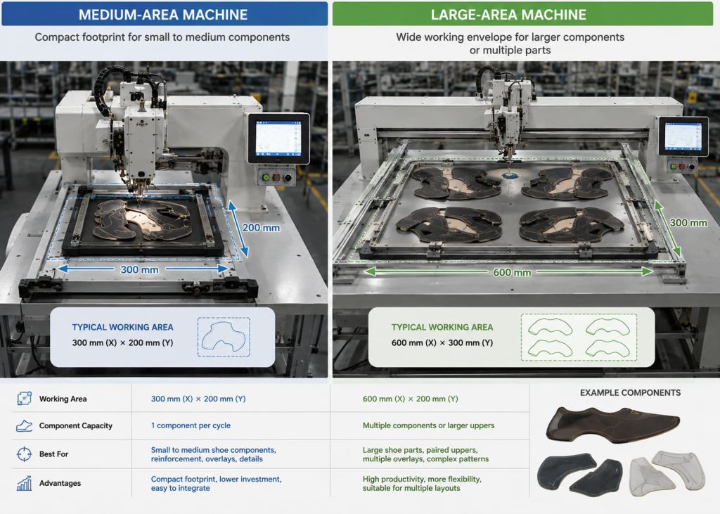 medium and large area computerized stitching machines