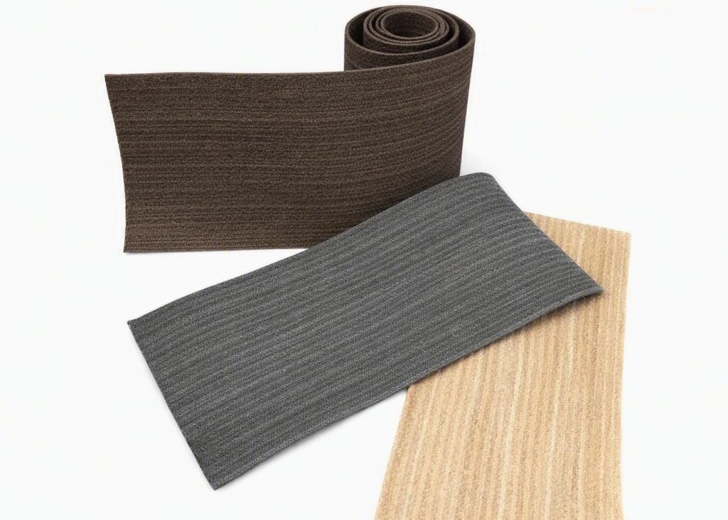 Leather veneer strips used for stacked leather footwear construction