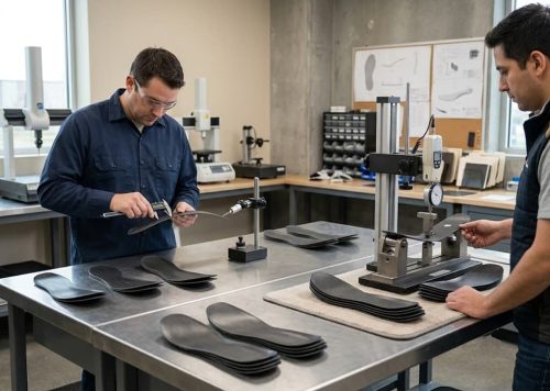 Quality control and bending stiffness testing of a carbon-fiber footwear plate