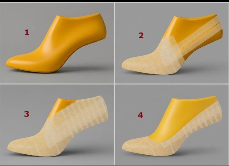 Adhesive Paper Strips over the shoe last explained