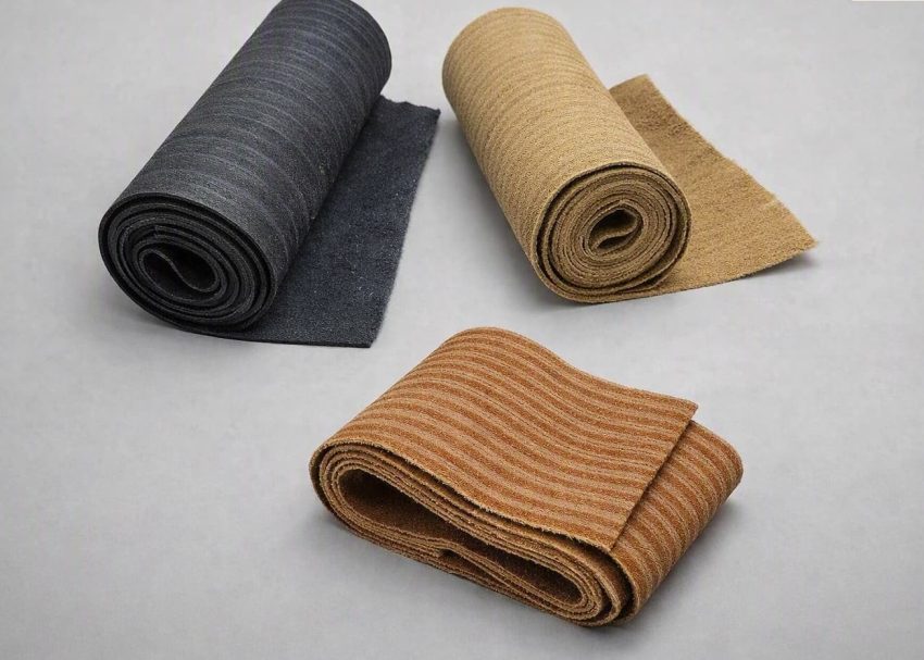 Leather veneer strips used for stacked leather footwear construction